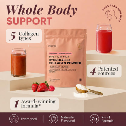 Multi Collagen Powder - Strawberry & Raspberry