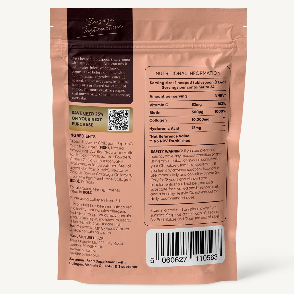Multi Collagen Powder - Strawberry & Raspberry