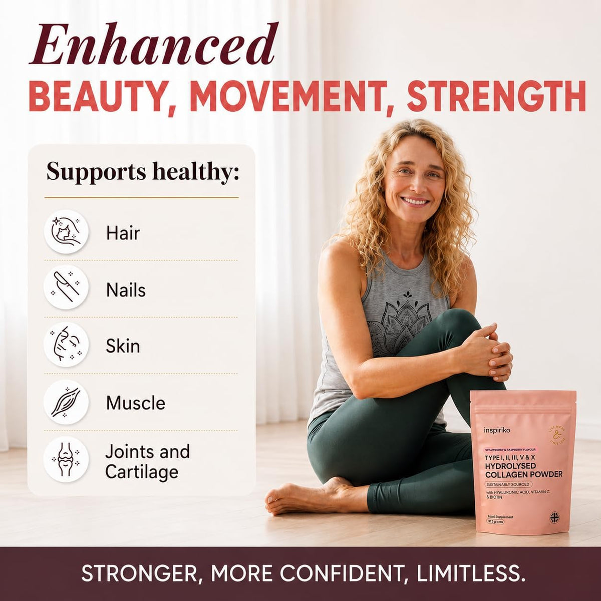 Multi Collagen Powder - Strawberry & Raspberry